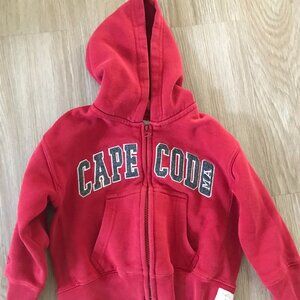Cuff'ys Red Cape Cod Zip-up - 2T